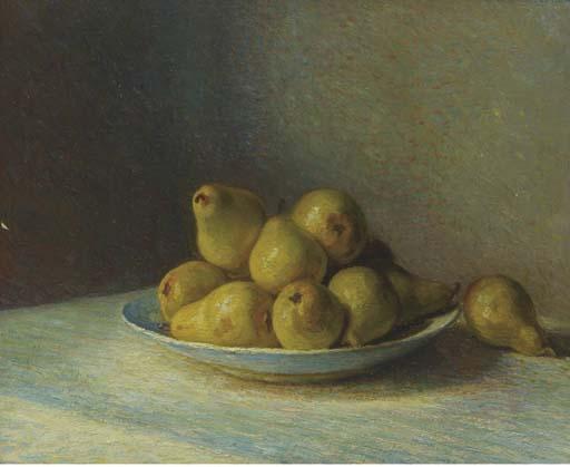 Willem Ferdinand Abraham Isaac Vaarzon Morel - Pears on a plate