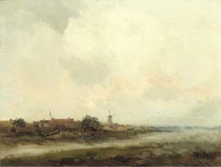 Willem George Frederik Jansen - A view on the river IJssel