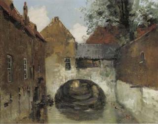 Willem George Frederik Jansen - Binnendieze bij Uilenburgstraatje, \'s-Hertogenbosch