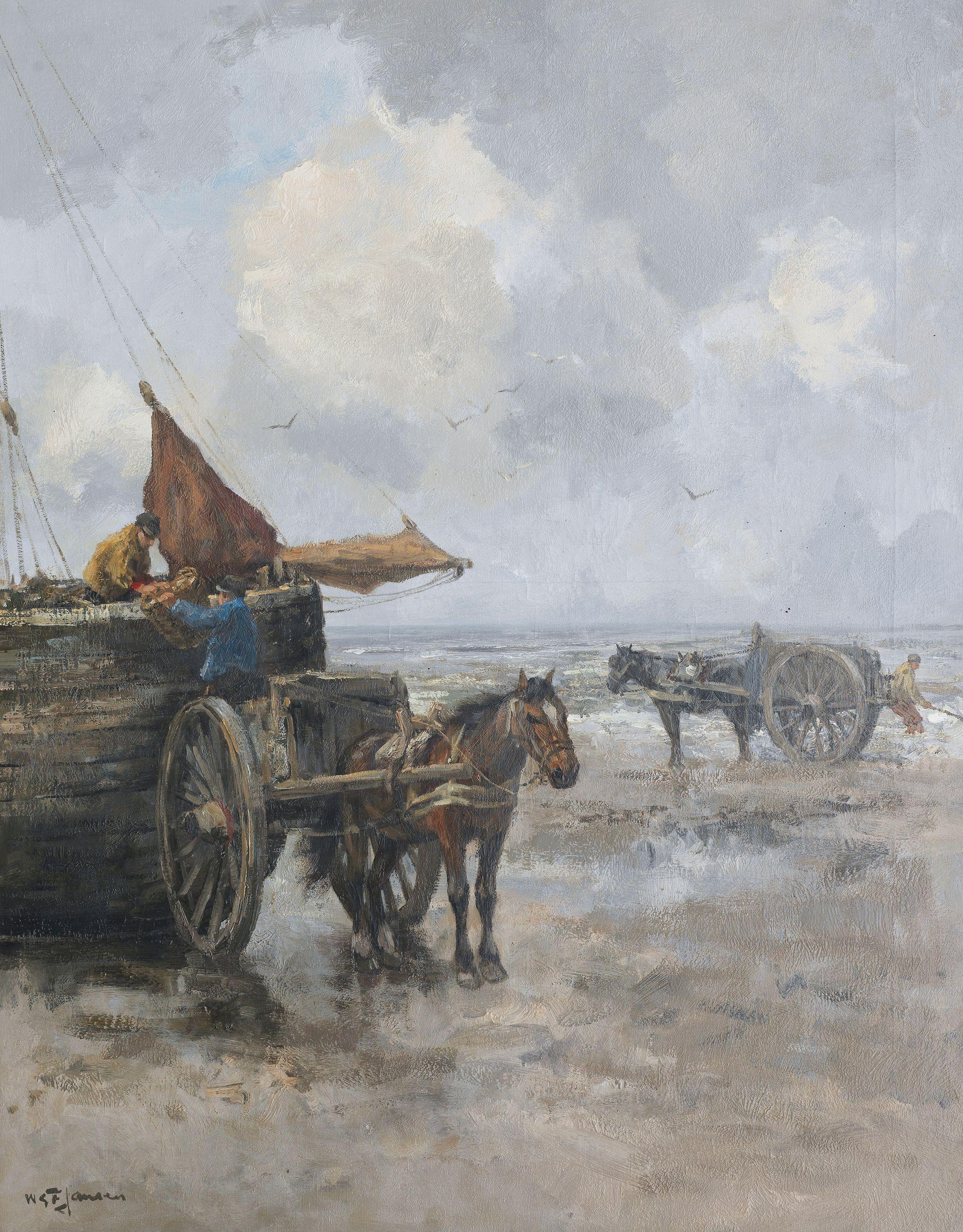 Willem George Frederik Jansen - Unloading the boat