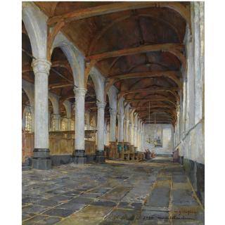 Willem Gerard Hofker - Dutch The Klaaskerk In Monnickendam