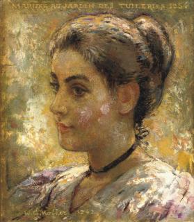 Willem Gerard Hofker - Marijke au Jardin des Tuileries, 1954