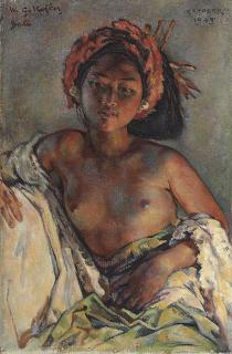 Willem Gerard Hofker - Ni Kenjoeng bij lamplicht (Ni Kenjoeng by lamplight)