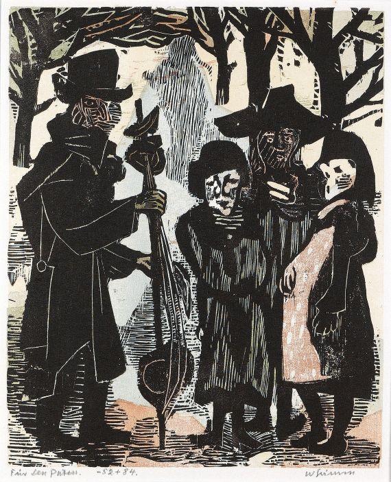 Willem Grimm - Rummelpott mit vier Figuren