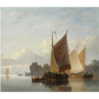 Willem Gruyter - Dutch Sailing Ships At Anchor