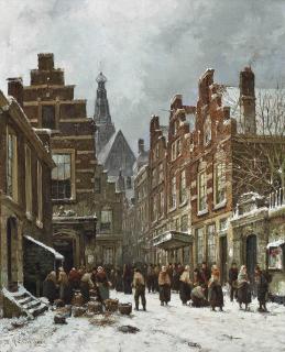 Willem Hendrik Eickelberg - Market day, Haarlem