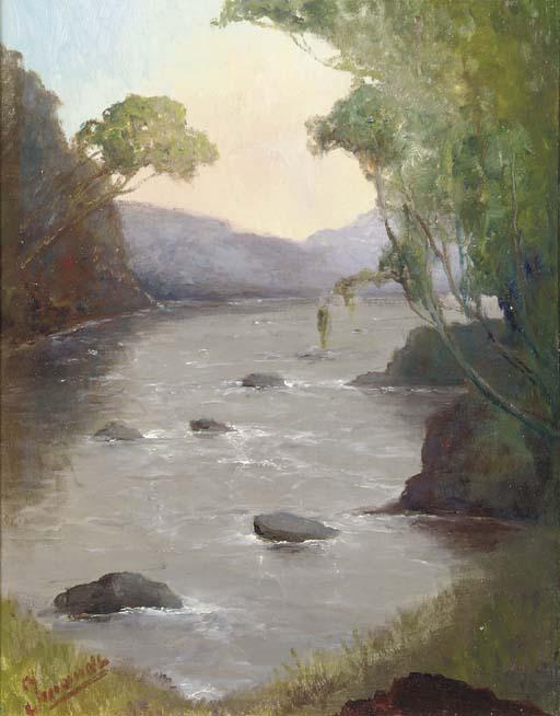 Willem Imandt - A river landscape