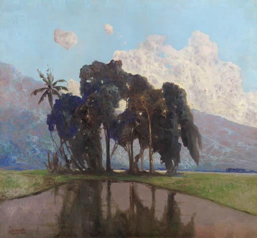 Willem Imandt - Trees by a lake