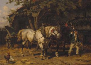 Willem Jacobus Boogaard - Leading out the cart horses