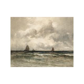 Willem Johannes Schütz - Fishing Boats At Sea