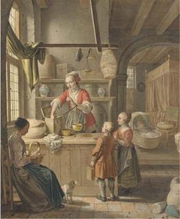 Willem Joseph Laquy - At the tea merchants