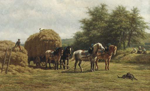 Willem Karel Nakken - Late summer: loading the hay-cart