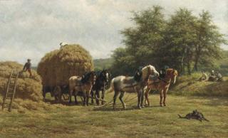 Willem Karel Nakken - Late summer: loading the hay-cart