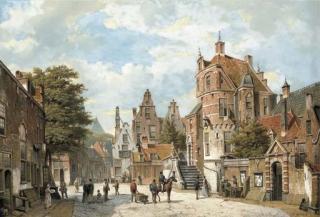 Willem Koekkoek - A town in Summer