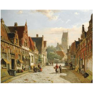 Willem Koekkoek - Dutch A Dutch Street In Summer