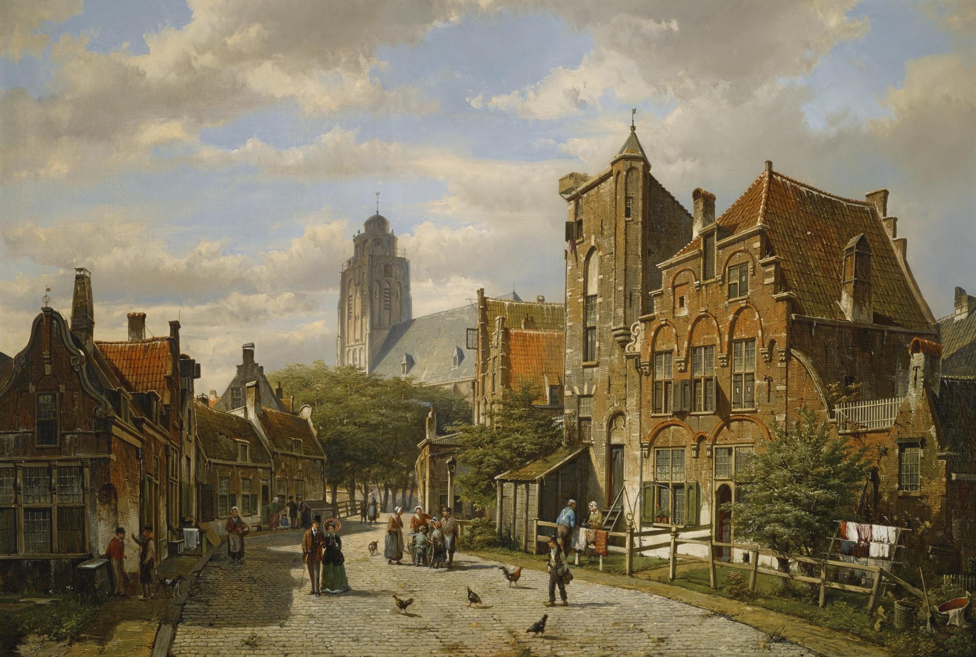 Willem Koekkoek - Dutch a Dutch Street