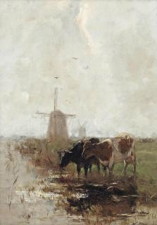 Willem Maris - Cows near the waterfront