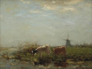 Willem Maris - Cows near the waterfront