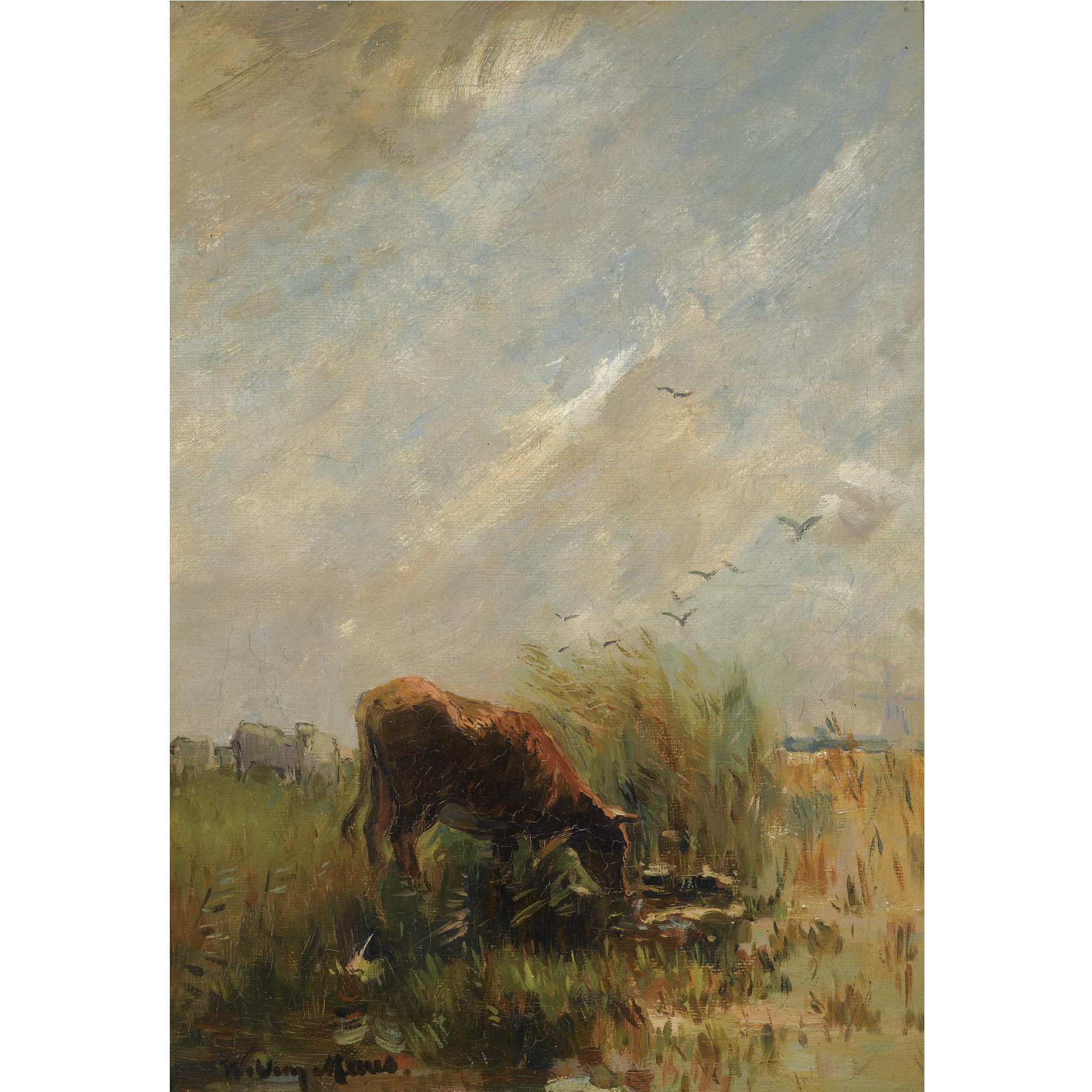 Willem Maris - Dutch A Watering Cow