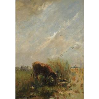 Willem Maris - Dutch A Watering Cow