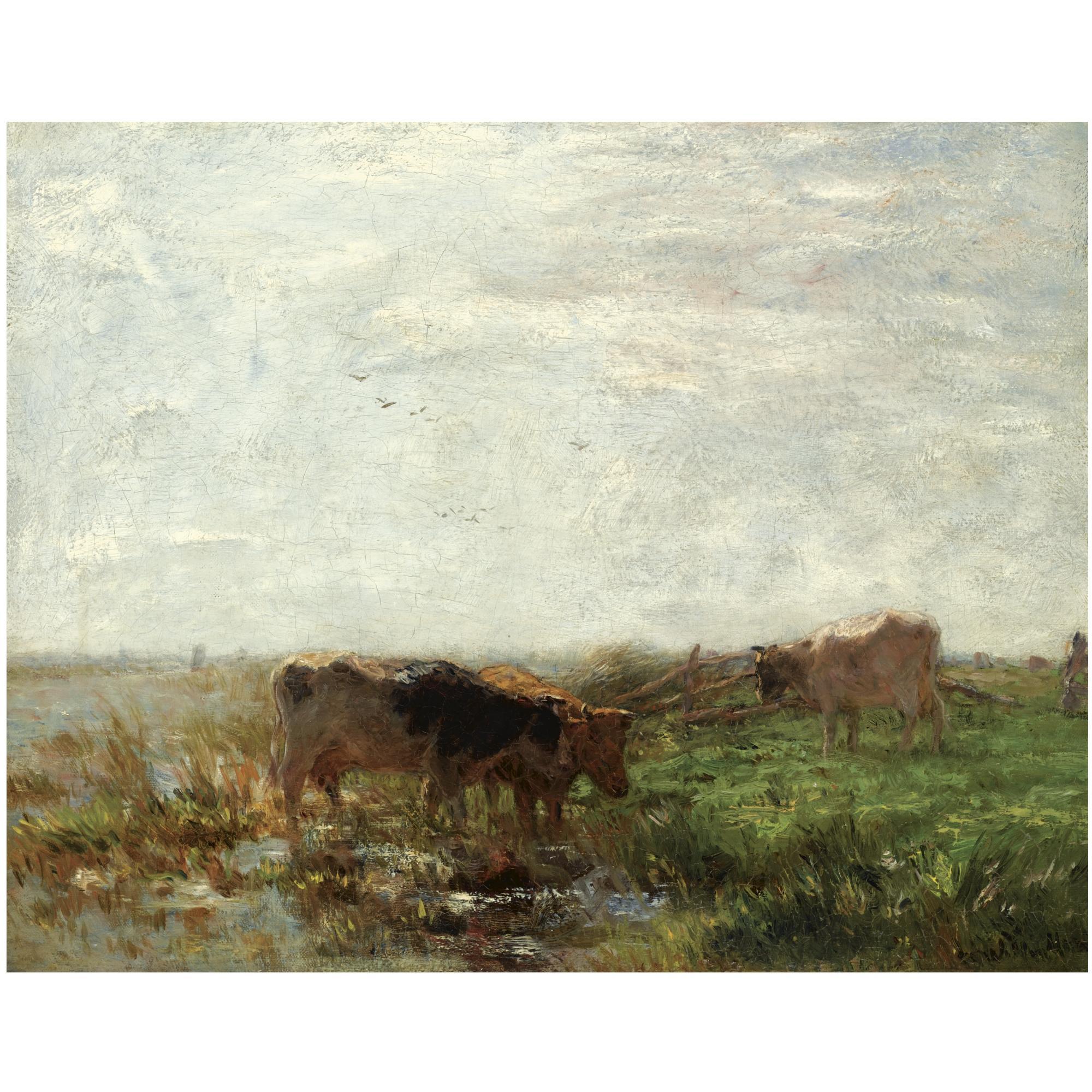Willem Maris - Dutch Cows At Pasture