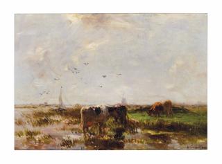 Willem Maris - Landscape with Cows