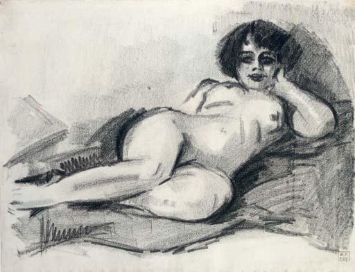 Willem Paerels - Reclining nude