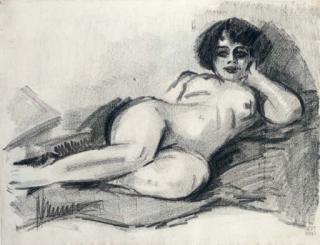 Willem Paerels - Reclining nude