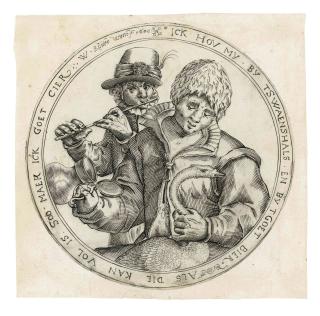 Willem Pietersz. Buytewech - A Flute-Player and a Man with a Swan (Holl. 18)