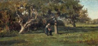 Willem Roelofs - Verger a Calmpthout: under the trees