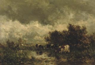 Willem Roelofs - Watering cows