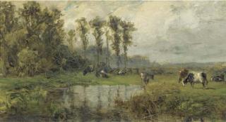 Willem Roelofs - Watering cows