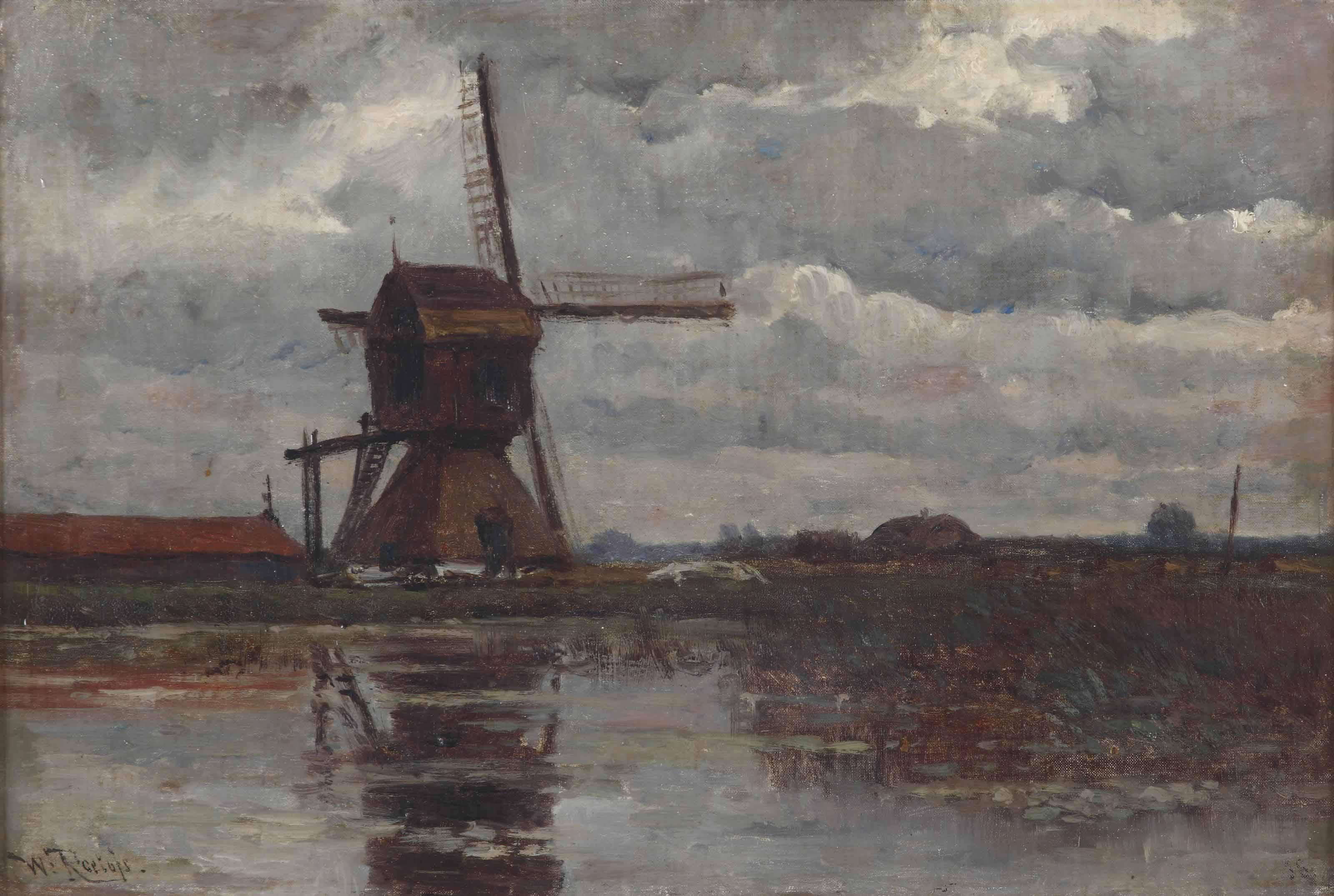 Willem Roelofs - Watermolen Bij Meerkerk: The Watermill Near Meerkerk