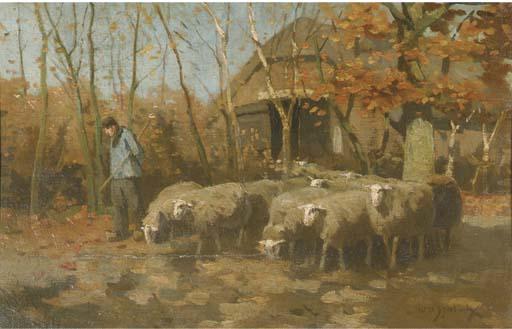 Willem Steelink - Autumn: minding the flock