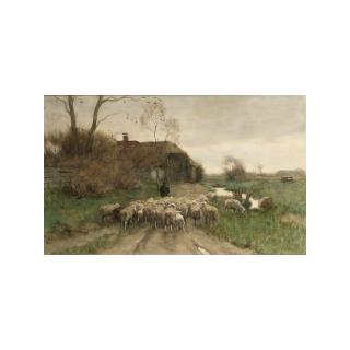 Willem Steelink - Sheep Going To The Stable