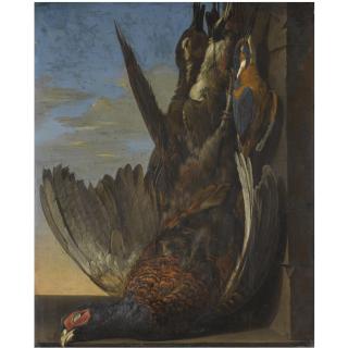Willem van Aelst - Still Life Of Game With A Pheasant, A Duck, A Kingfisher And Other Birds