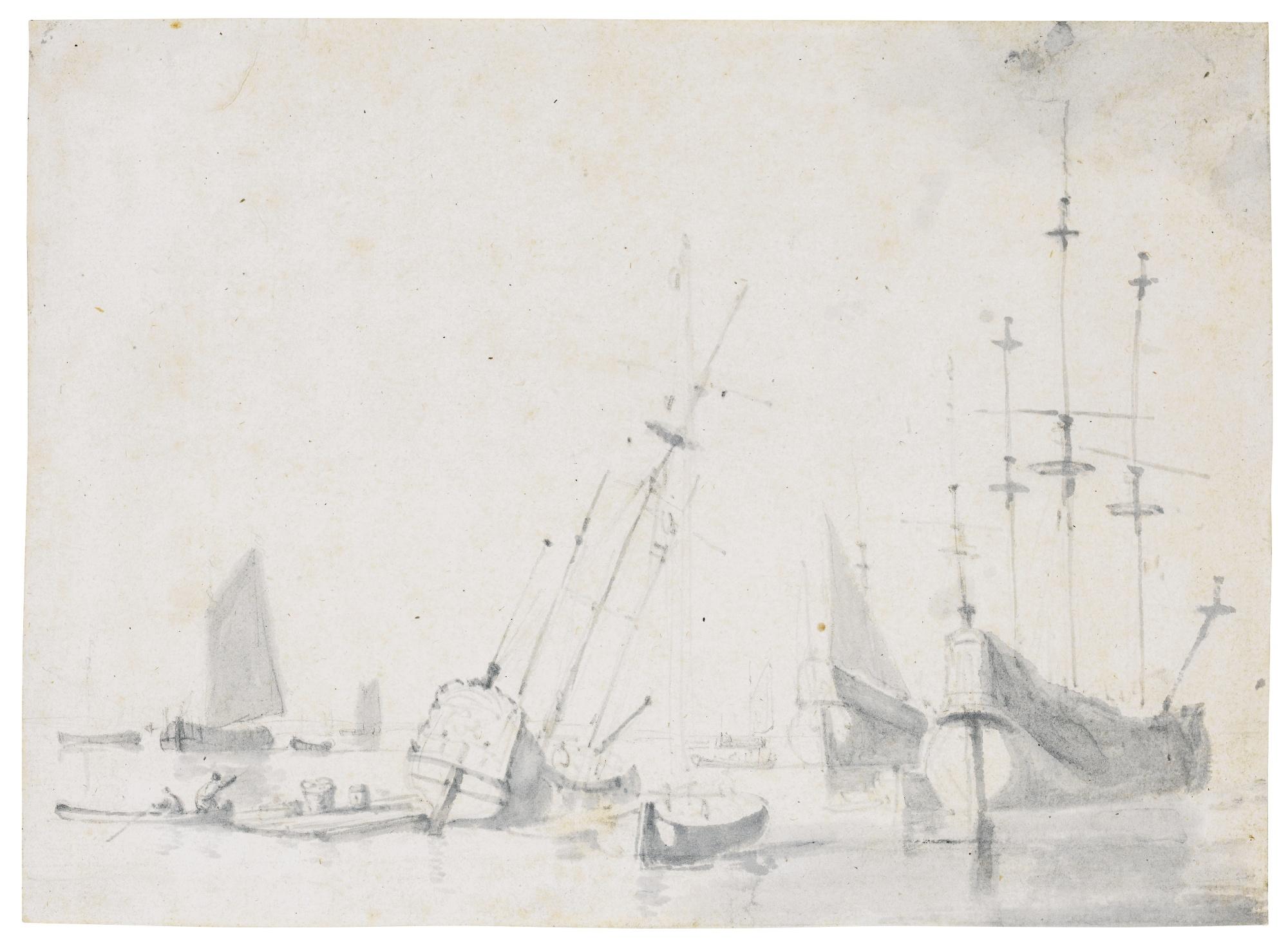 Willem Van De Velde I - Ships At Anchor