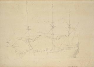 Willem Van De Velde II - A Dutch Three-Master At Anchor