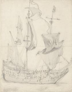 Willem van de Velde II - A man o\' war