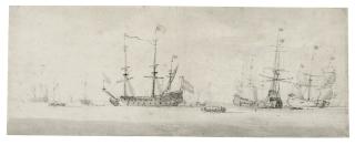 Willem Van De Velde Le Jeune - Dutch Ships At Anchor