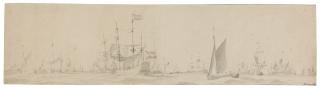 Willem van de Velde the Elder - A Fleet Of Dutch Ships At Sea