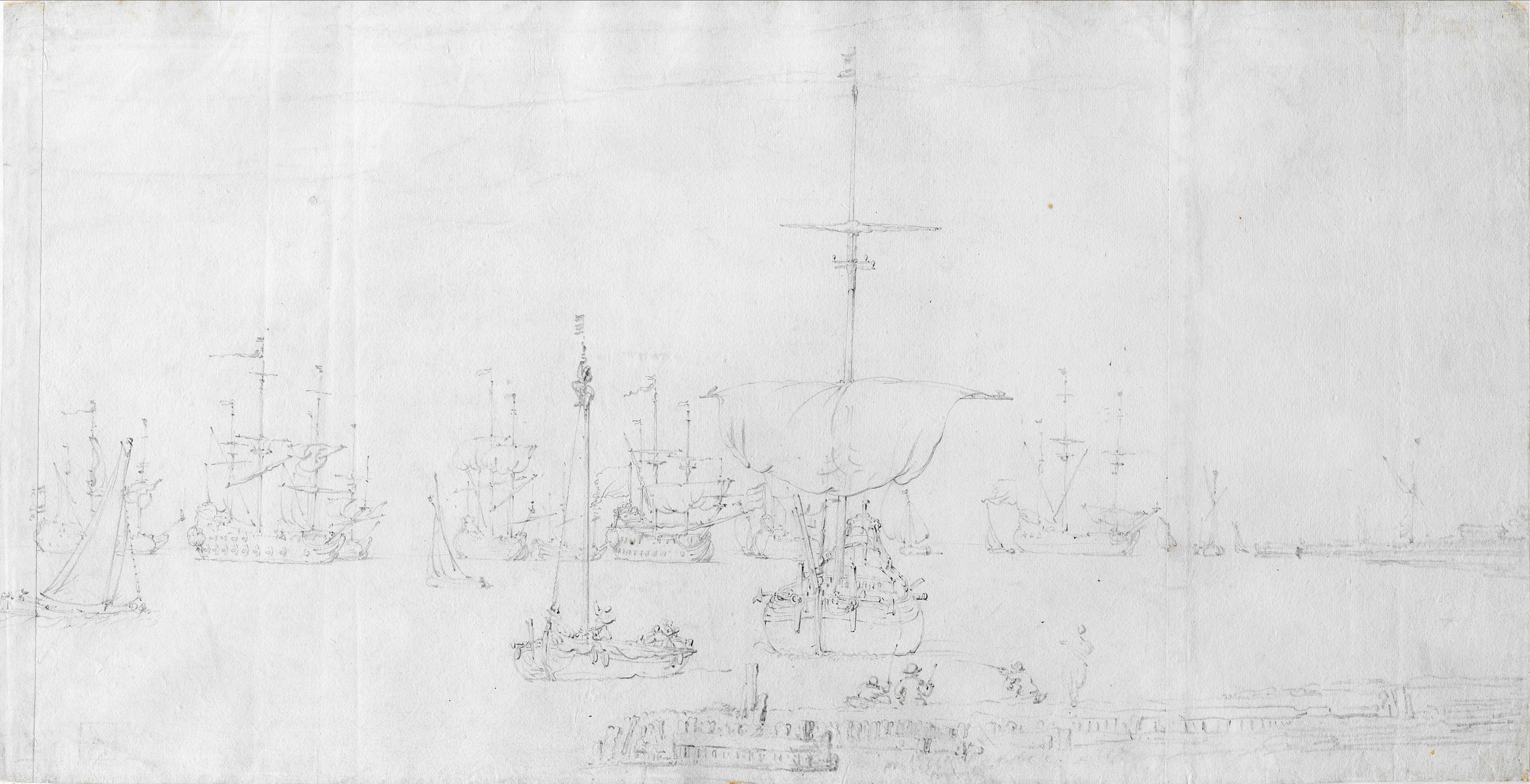 Willem Van De Velde The Elder - Dutch ships off the coast