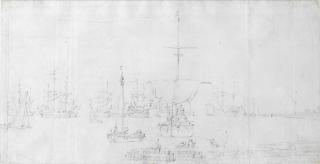 Willem Van De Velde The Elder - Dutch ships off the coast