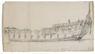 Willem van de Velde the Elder - Portrait Of The English Fourth Rate, Tiger, As Rebuilt In 1681