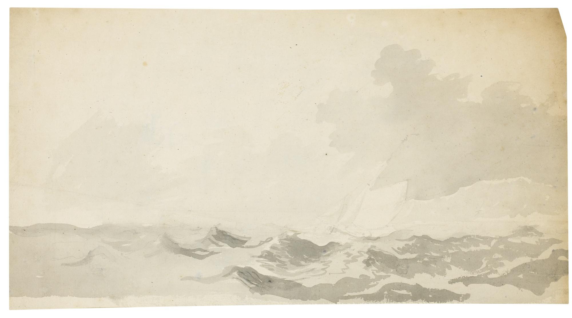 Willem van de Velde the Elder - Recto:  Boat In Heavy Sea Verso:  Neptune