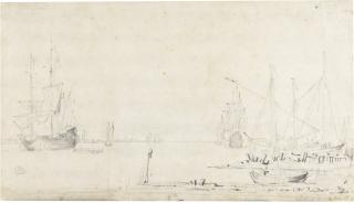 Willem Van De Velde The Elder - Shore Scene