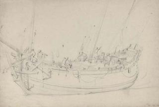 Willem van de Velde, The Younger - A Dutch vessel aground