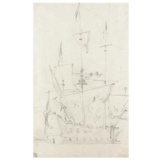 Willem Van De Velde The Younger - Study Of A Three-Master