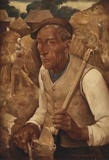 Willem van den Berg - A mower in De Steeg