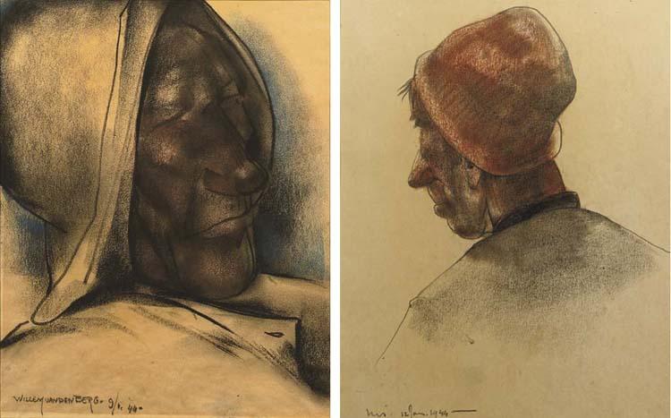 Willem van den Berg - A portrait of a fisherman